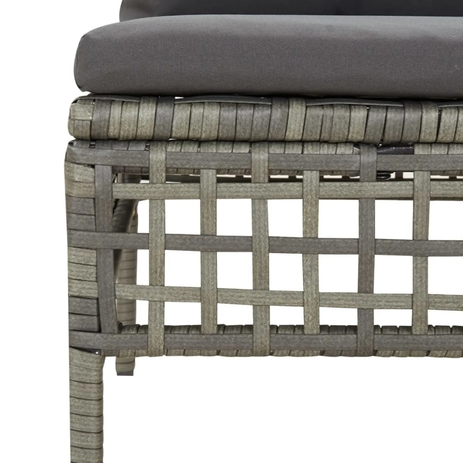 Zestaw wypoczynkowy do ogrodu Szary Technorattan narożna + 2x sofa
