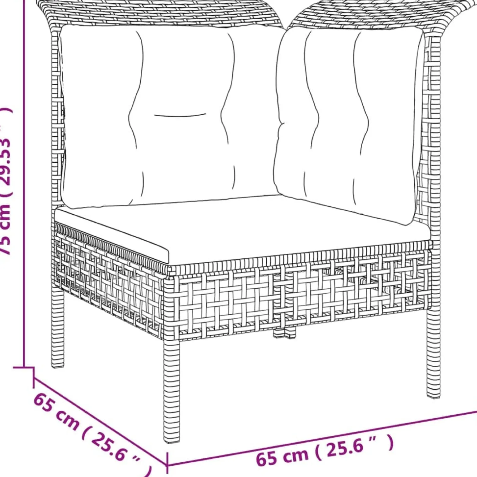 Zestaw wypoczynkowy do ogrodu Szary Technorattan narożna + 2x sofa