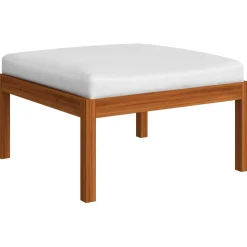 Zestaw wypoczynkowy do ogrodu Biały Drewno akacjowe hjørne + 2x sofa