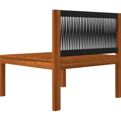 Zestaw wypoczynkowy do ogrodu Biały Drewno akacjowe hjørne + 2x sofa