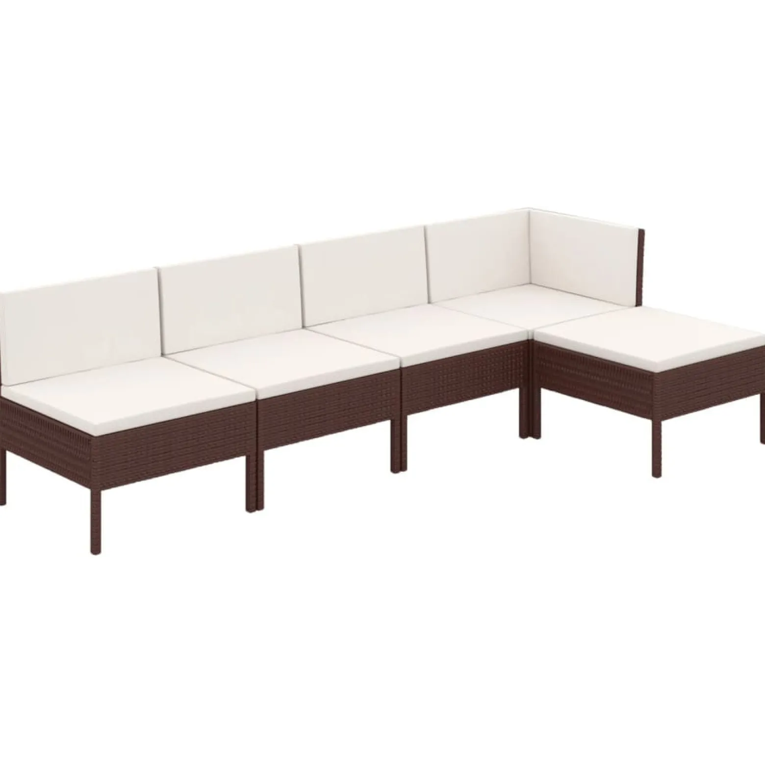 Zestaw wypoczynkowy do ogrodu Brąz Technorattan hjørne + 3x sofa