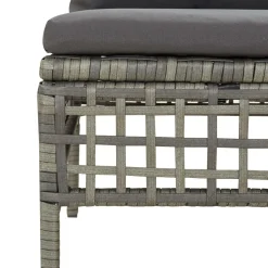 Zestaw wypoczynkowy do ogrodu Szary Technorattan 4x narożna + 3x sofa