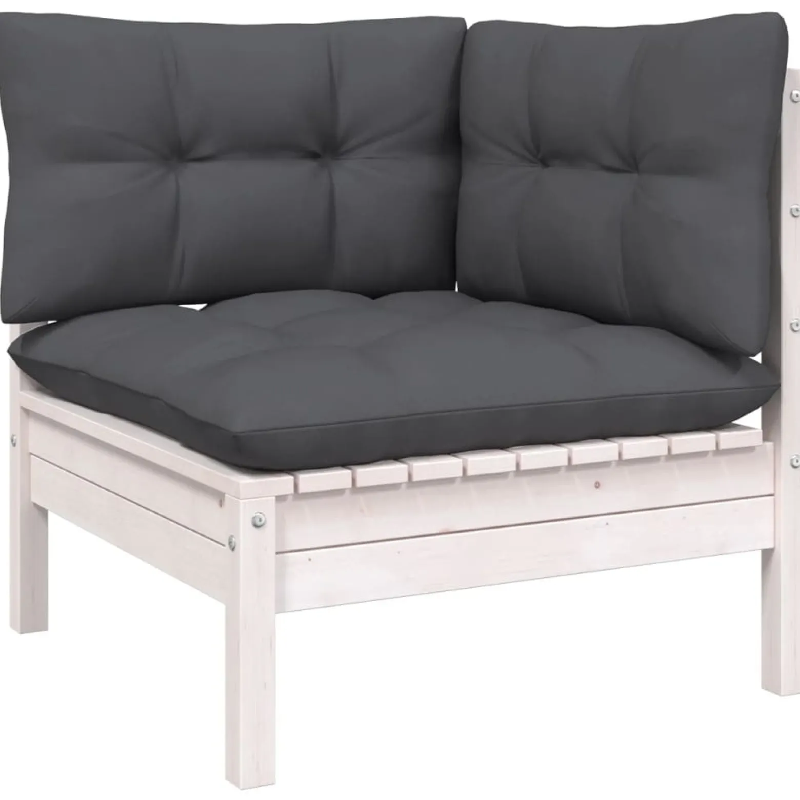 Zestaw wypoczynkowy do ogrodu Biały Drewno sosnowe vidaXL