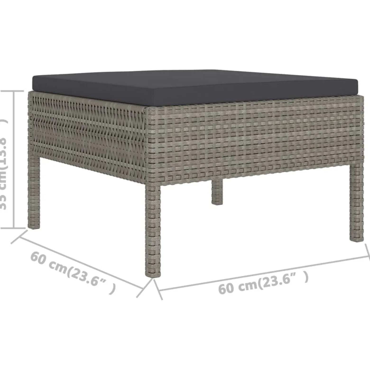 Zestaw wypoczynkowy do ogrodu Szary Technorattan 3x narożna + 4x sofa
