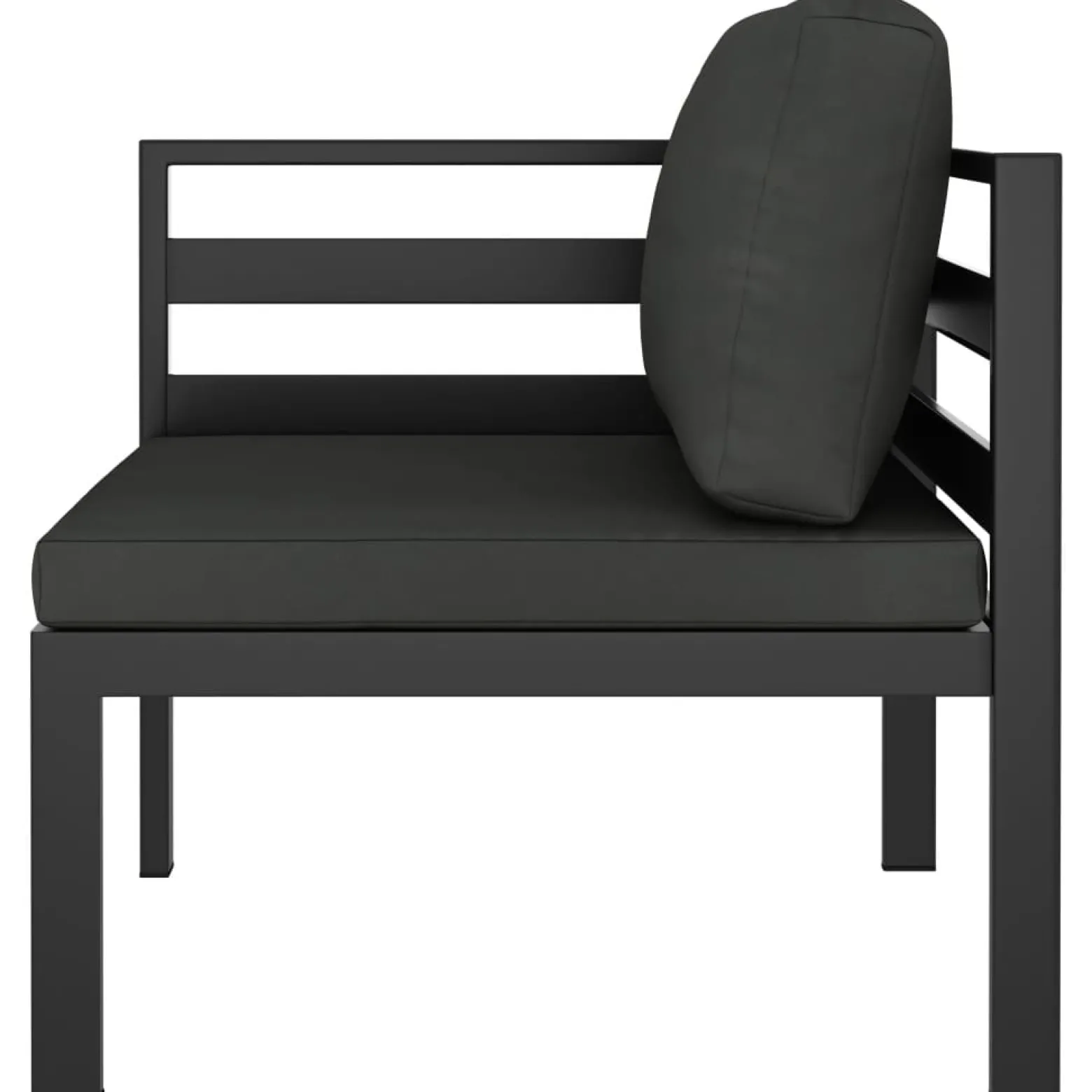 Zestaw wypoczynkowy do ogrodu Antracyt Aluminium 4x sofa środkowa + 2x