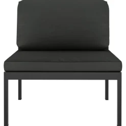 Zestaw wypoczynkowy do ogrodu Antracyt Aluminium 4x sofa środkowa + 2x