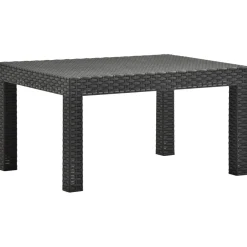 Zestaw wypoczynkowy do ogrodu Antracyt polipropylen 2x armchais + table