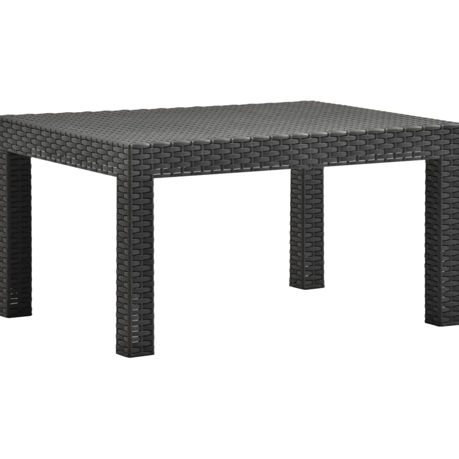 Zestaw wypoczynkowy do ogrodu Antracyt polipropylen 2x armchais + table
