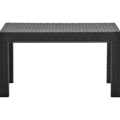 Zestaw wypoczynkowy do ogrodu Antracyt polipropylen 2x armchais + table