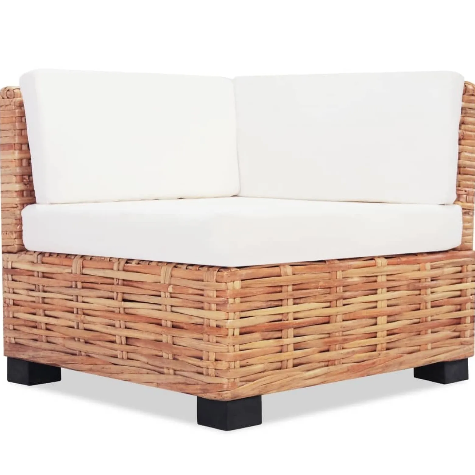 Zestaw wypoczynkowy, 18 elementów, naturalny rattan