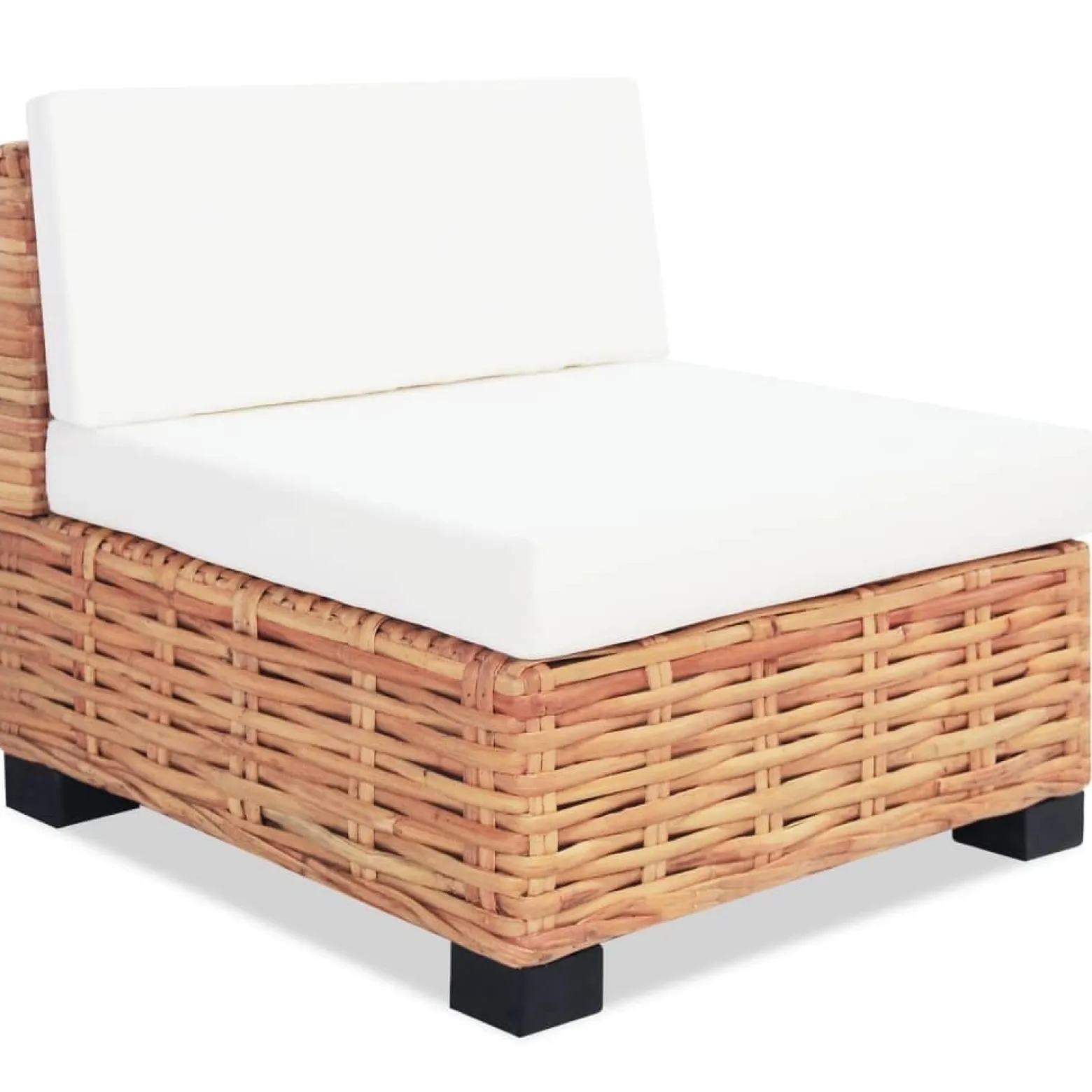 Zestaw wypoczynkowy, 18 elementów, naturalny rattan