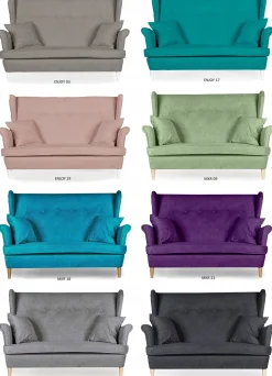 Zestaw wypoczynkowy mebli uszak ARI sofa fotele Family Meble