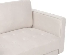 Zestaw wypoczynkowy 3-osobowy sofa fotel beżowy