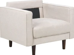 Zestaw wypoczynkowy 3-osobowy sofa fotel beżowy