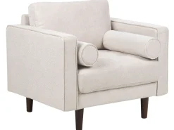 Zestaw wypoczynkowy 3-osobowy sofa fotel beżowy