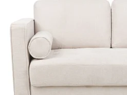 Zestaw wypoczynkowy 3-osobowy sofa fotel beżowy