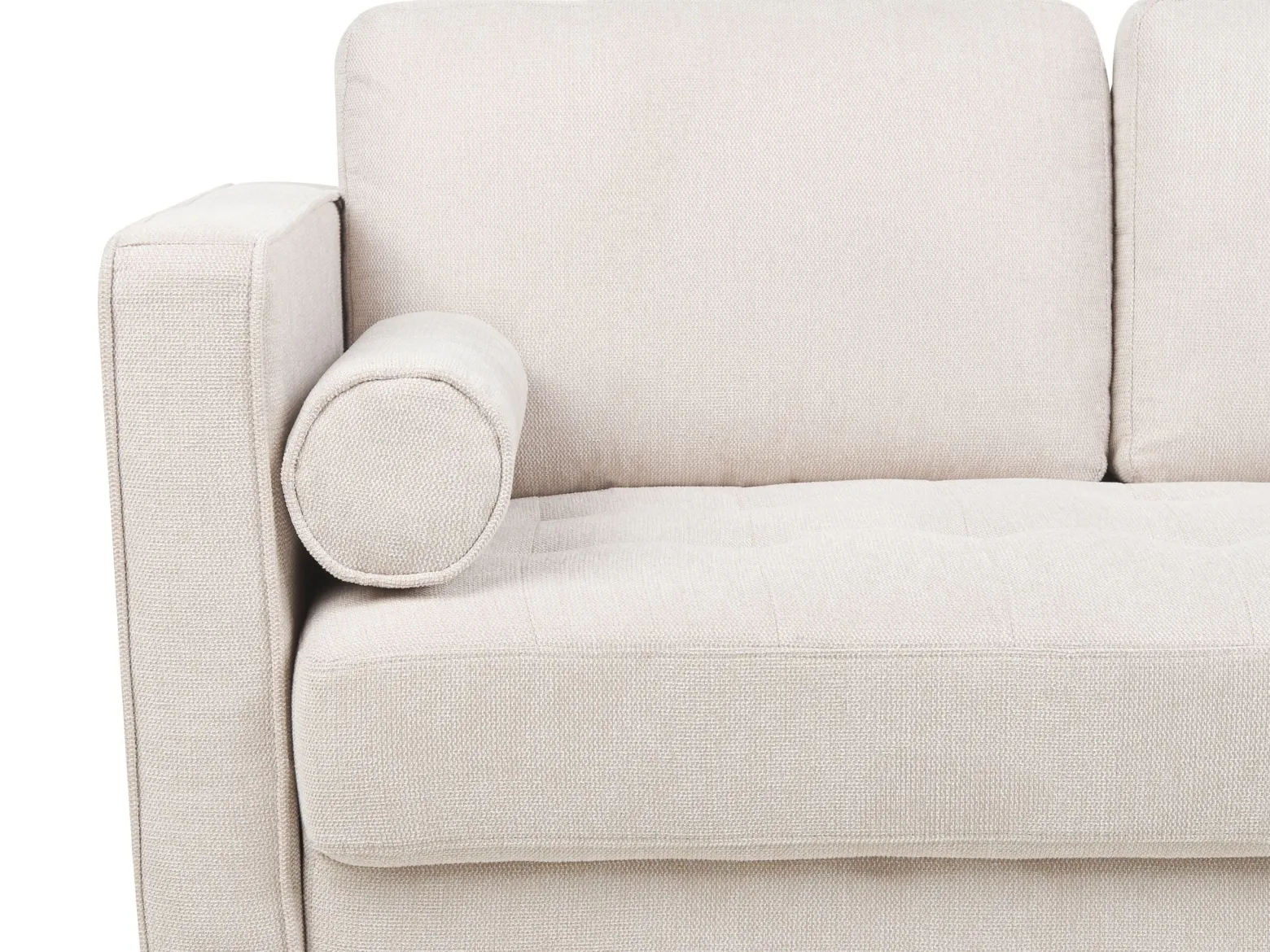 Zestaw wypoczynkowy 3-osobowy sofa fotel beżowy