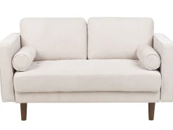 Zestaw wypoczynkowy 3-osobowy sofa fotel beżowy