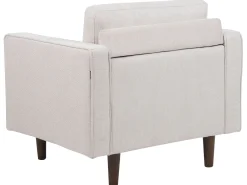 Zestaw wypoczynkowy 3-osobowy sofa fotel beżowy
