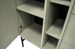 ZIELONA KOMODA AVILA 100 cm CZARNE Metalowe Nogi Uchwyt 2D2S