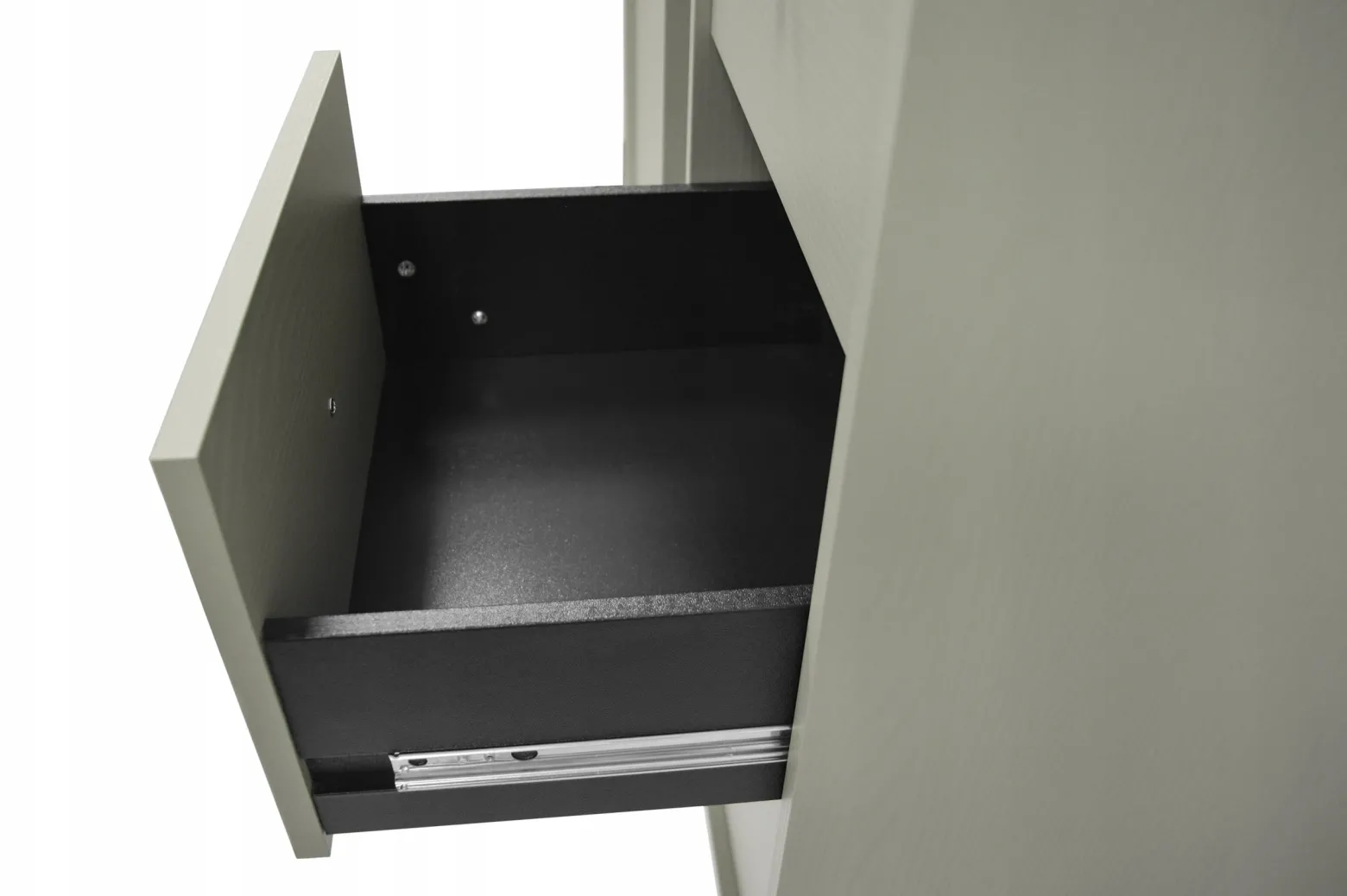 ZIELONA KOMODA AVILA 100 cm CZARNE Metalowe Nogi Uchwyt 2D2S