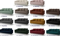 Zielona rozkładana sofa na nóżkach - Maren