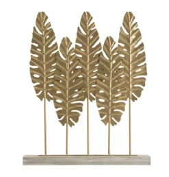 Złota metalowa rzeźba na podstawie 47x10x57,5 cm